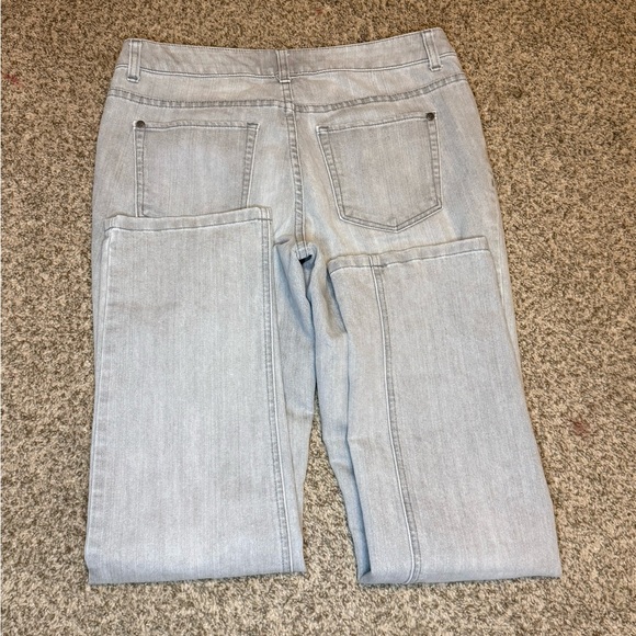 NWOT SIZE 6 Christopher & Banks Light Gray Straight Leg Jeans - Picture 6 of 7
